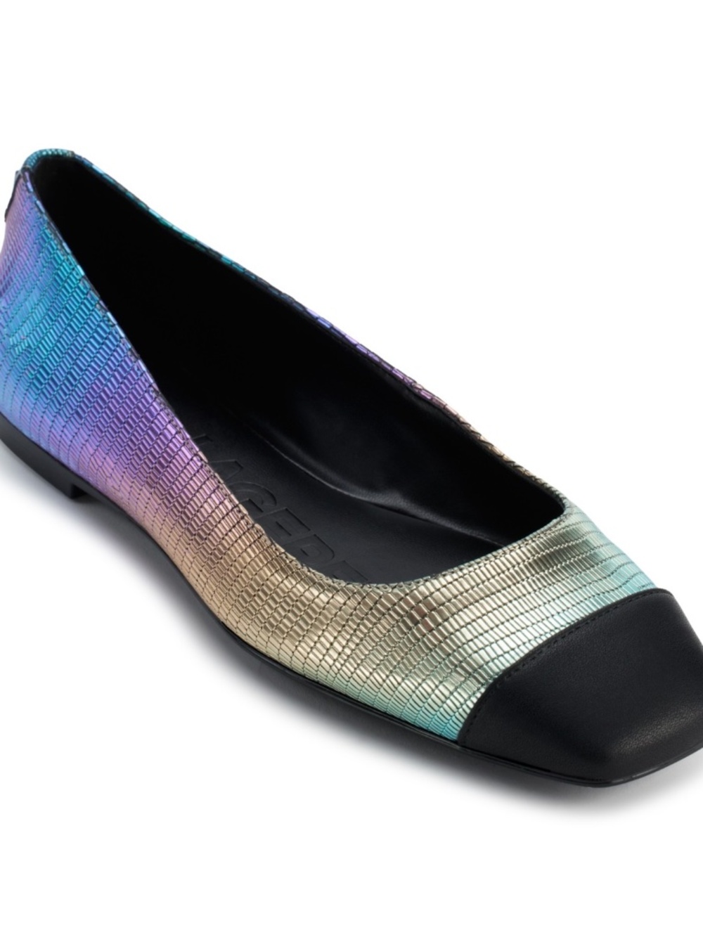 Karl Lagerfeld Paris Women's Zayne Square-Toe Ballet Flats - Multi/ Black